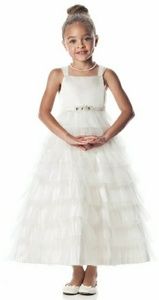 Beautiful Matte Satin Bodice Flower girl dress